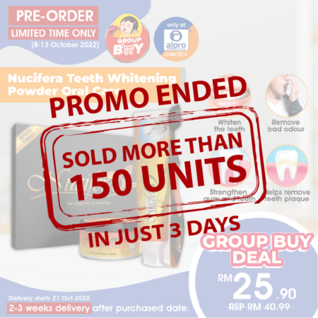 [Group Buy, Delivery Starts on 21/10/2022] Nucifera Teeth Whitening Tooth Powder Oral Care