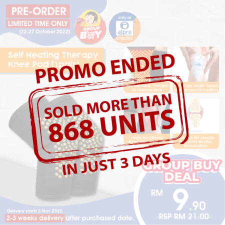 [Group Buy, Delivery Starts on 22/10/2022] Self Heating Therapy Knee Pad | 1 Pair