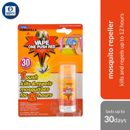Fumakilla Vape One Push Red | Kill & Repel Mosquitoes For 12 Hours
