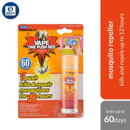 Fumakilla Vape One Push Red 60 Days | Kill & Repel Moiquitoes For 12 Hours