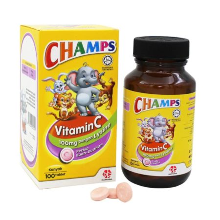 Champs C Plus Lysine Fruity 100s | For Kid's Appetite