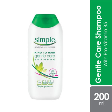 Simple Gentle Care Shampoo 200ml | Protects Scalp