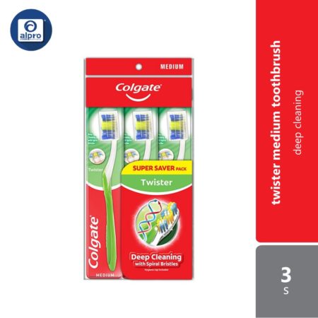 Colgate Toothbrush Twister Medium 3s | Deep Cleaning
