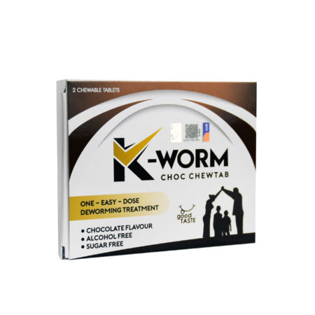 K-worm Choc Chewtab 2s | One-Easy-Dose Deworming Treatment