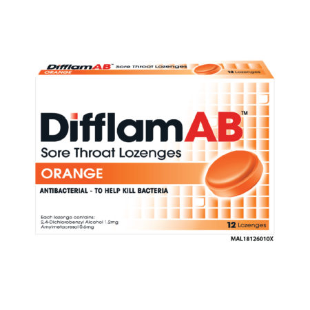 Difflam Ab Sore Throat Lozenges 12s | Orange