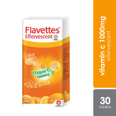 Flavettes Effervescent Vitamin C 1000mg Orange 30s | Boost Immune System