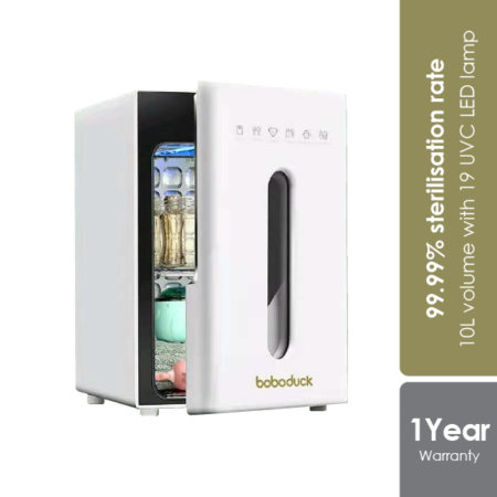 Boboduck F6206 Pro Led UVC Sterilizer White 10L (19 Led) | Baby Essentials UV Sterilizer