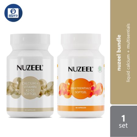 Bundle Nuzeel Liquid Calcium With D3 K2 60s & Nuzeel Multisentials Softgel 60s | Health Supplement