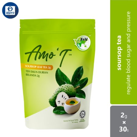 Amo'T Soursop Leaf Tea 2g ×30s | Regulate Blood Sugar, Blood Pressure and Uric Acid Level