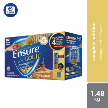 Abbott Ensure Gold Coffee YBG 1.48kg FOC 4 Sachets | Complete Nutrition