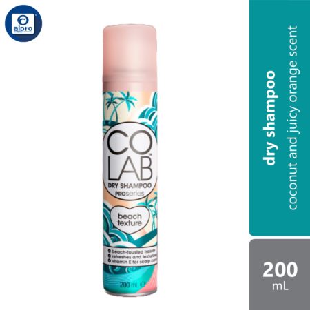 COLAB Dry Shampoo Pro Series Beach Texture 200mL | Coconut and Juicy Orange Scent