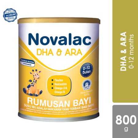 Novalac Gold DhA+ARA Infant's Milk Formula 800g | For Age 0-12 Months
