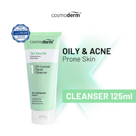 Cosmoderm Tea Tree Oil Oil Control Facial Cleanser 125 ml | Reduce Acne and Acne Spot