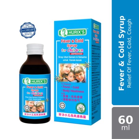 Hurixs Fevercold Syrup Children 60ml | Provide Symptomatic Relief