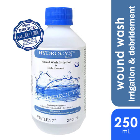 Vigilenz Hydrocyn Aqua Wound Care 250ml | Cleans and Reduces Bacterial Load
