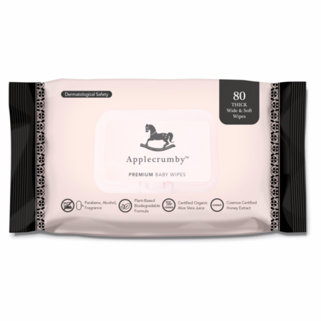 Applecrumby Extra Thick Premium Baby Wipes (Manuka Honey Extract) 2x80s
