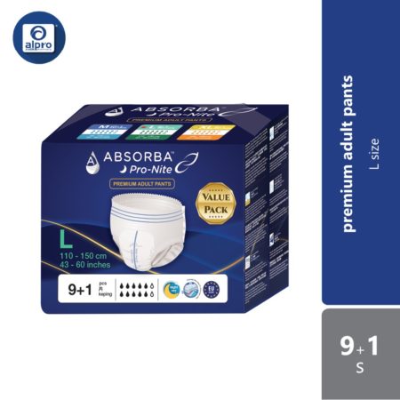 Absorba Pro-Nite Premium Pants (L) 9+1s | High Absorbency & Comfortable