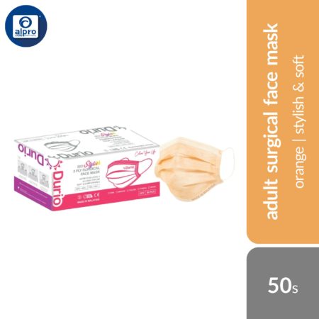 Durio 502 Orange 3ply Mask 50s | Stylish & Soft