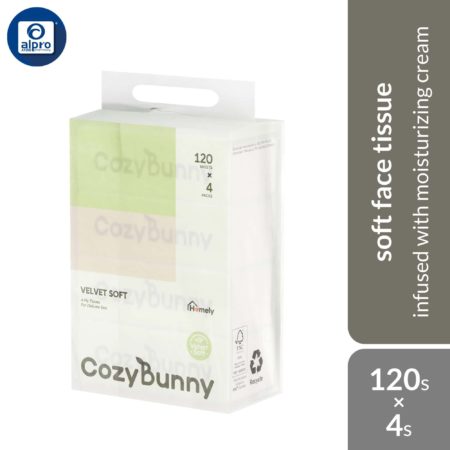 CozyBunny Velvet Soft Facial Tissues (Homely 120s / Go-To 40s) 4ply | Skin and Family Friendly