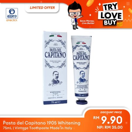 (TLB) Pasta del Capitano 1905 Toothpaste Whitening 75mL | Vintage and Timeless Made in Italy