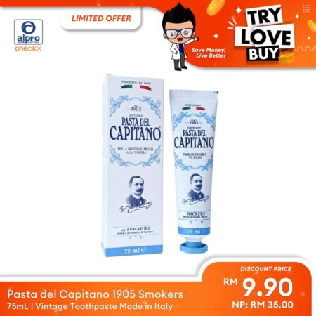 (TLB) Pasta del Capitano 1905 Toothpaste Smokers 75mL | Vintage and Timeless Made in Italy