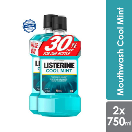 Listerine Cool Mint 2x750ml | Gives Lasting Fresh Breath