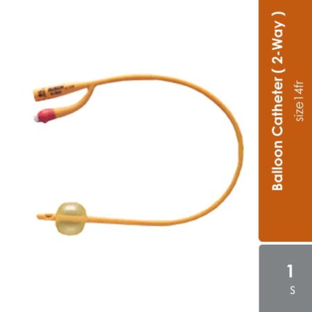 (B)Foley Balloon Catheter 2-Way Size 14fr 1s
