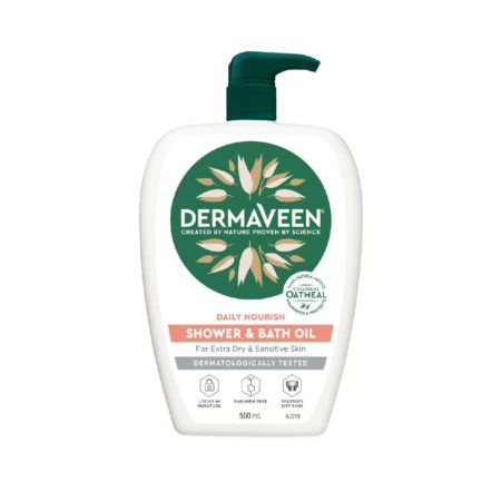 Dermaveen Shower & Bath Oil 500ml | Gentle and Moisturizing