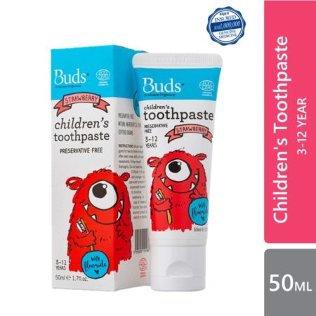 Buds Children Toothpaste Strawbeery 50ml [Expiry 11/24]