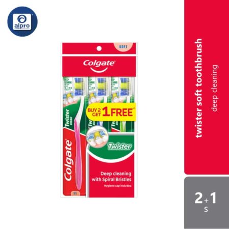 Colgate Toothbrush Twister Soft B2F1 (Poly Bag) | Deep Cleaning