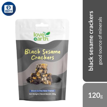 Love Earth Black Sesame Seed Crackers 120g | Good Source of Minerals