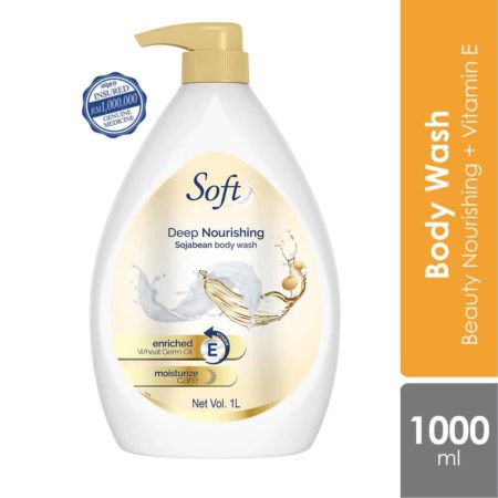 Soft Deep Nourishing Soja Bean Body Wash 1000ml | Soften and Protect Skin