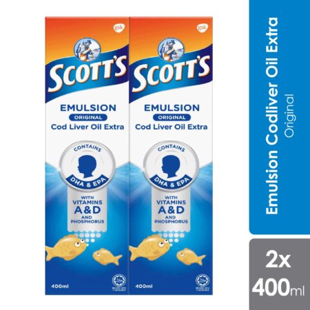 Scotts Emulsion Cod Liver Oil Original 2x400ml | Brain Health