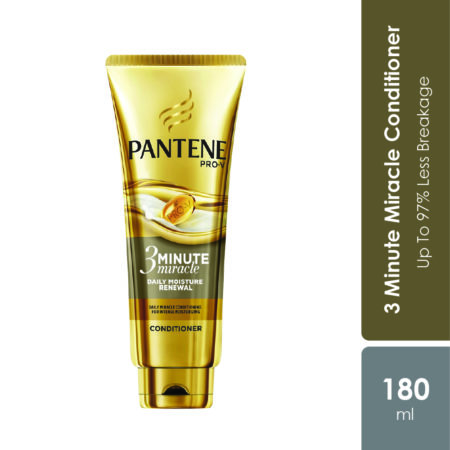 (WS) Pantene 3 Minute Miracle Daily Moisture Renewal Hair Conditioner 180ml | Up To 97% Less Breakage