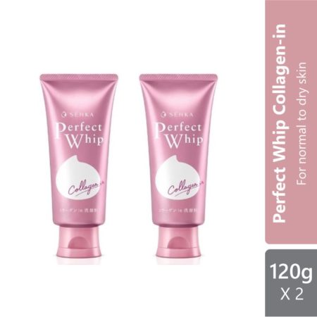 (Twin Pack) Senka Perfect Whip 120gx2 ( Original  White Clay  Collagen In )