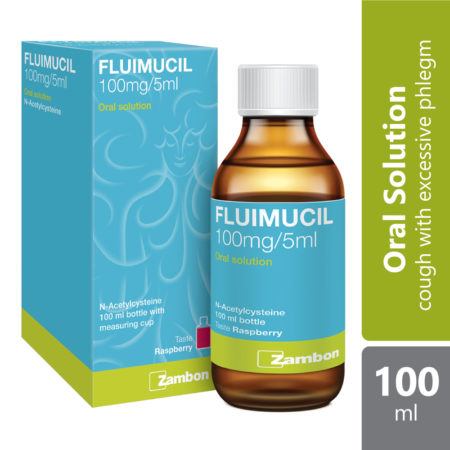 Fluimucil Oral Solution 100mg/5ml 100ml | Clears Phlegm and Strengthens Lung