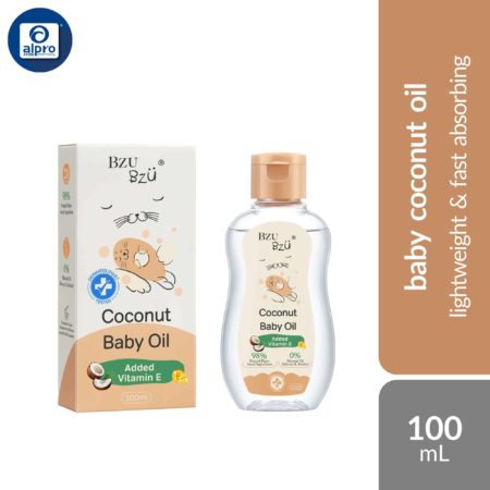 Bzu Bzu Coconut Baby Oil 100mL | Lightweight & Fast Absorbing