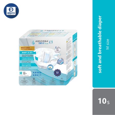 Absorba Conti-Fit Plus Adult Diapers (M) 10s (Delivery Starts: 29/04/2025)