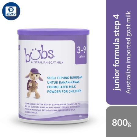 Bubs Goat Junior Nutrition Stage 4 (3-9 years old) 800g | Australian Imported Goat Milk