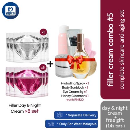 Berlanco Filler Cream Combo 5 | 5x Filler Day and 5x Night Cream 30g