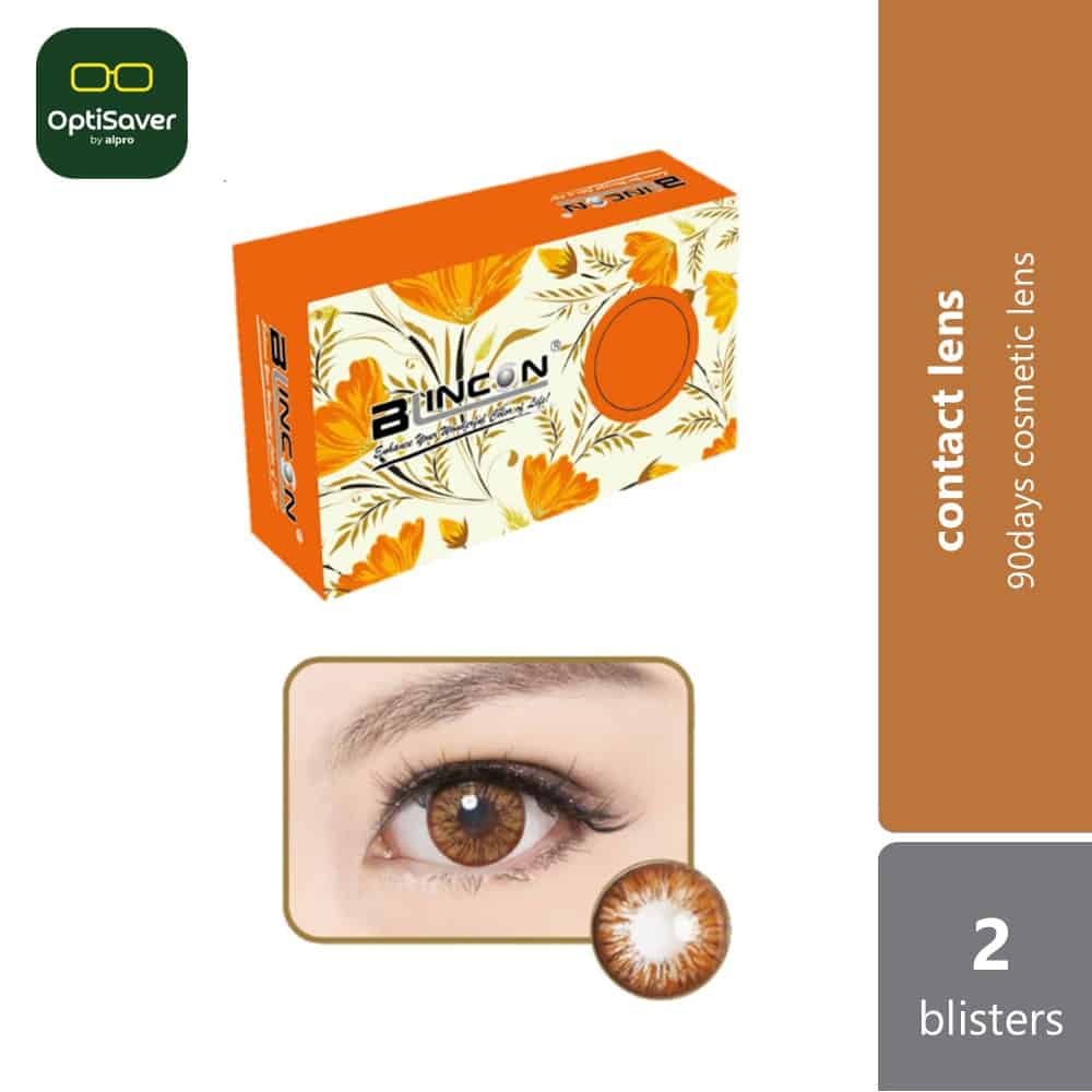 Blincon DD Natural Color Lens 90D 2s | Quarterly Contact Lenses [Summer Brown]
