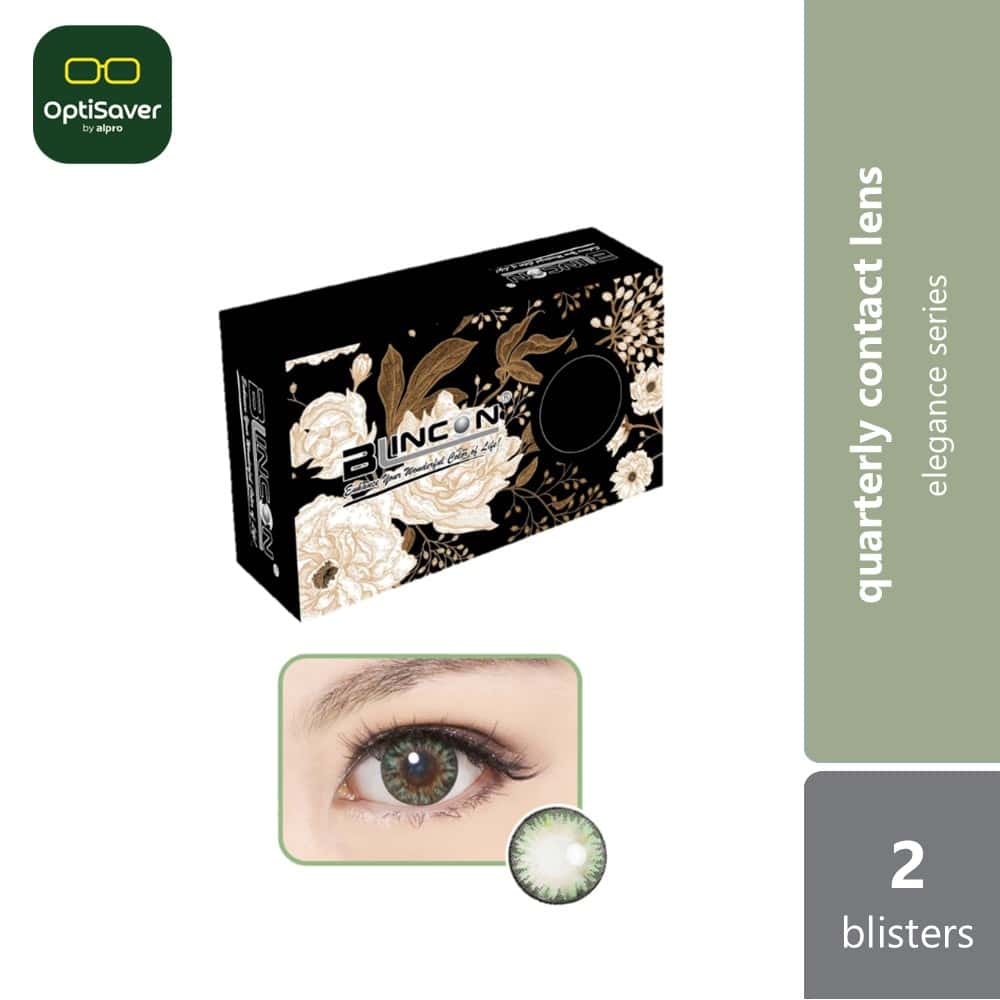 Blincon Elegance Color Lens 90D 2s | Quarterly Contact Lenses [Olive Green]