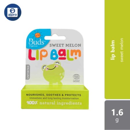 Buds for Kids Untinted Lip Balm 1.6g (Sweet Melon/ Very Berry) | Moisturize and Protect Lips