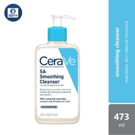 Cerave SA Smoothing Cleanser 473ml | Maintains Skin Natural Moisture