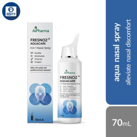 AiPharma Fresnoz+ Aquacare Nasal Spray Adult & Children 70mL | Alleviate Nasal Discomfort