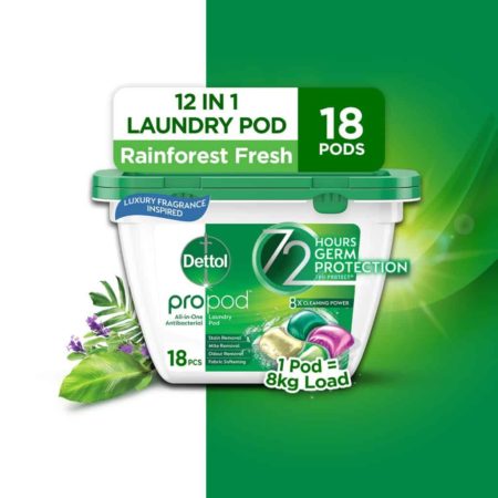 Dettol All In One Antibacterial Laundry Pod | Citrus Rose & Rain Forest