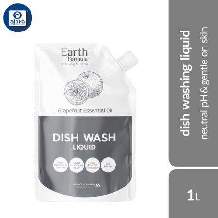 Earth Formula Dish Washing Liquid Refill Pack 1L | Neutral pH & Gentle On Skin