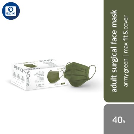 Durio 545 Army Green 4ply Mask 40s | Maximum Fit & Cover
