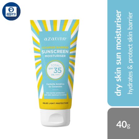 Azarine Cicamide Barrier Sunscreen Moisturiser SPF35 PA+++ 40g | Hydrates & Protect Skin Barrier