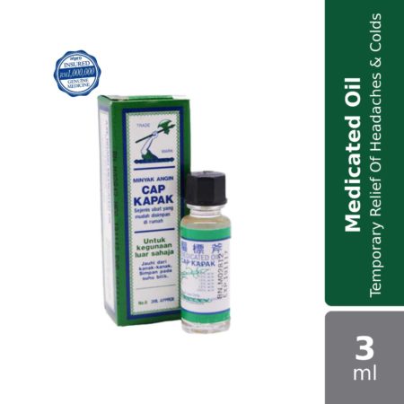 Minyak Angin Cap Kapak No.6 3ml | Relief of Headache